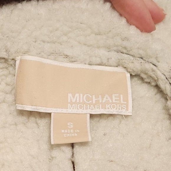 Women's MICHAEL Michael Kors Faux Shearling Jacket in Brown size S - Picture 6 of 6